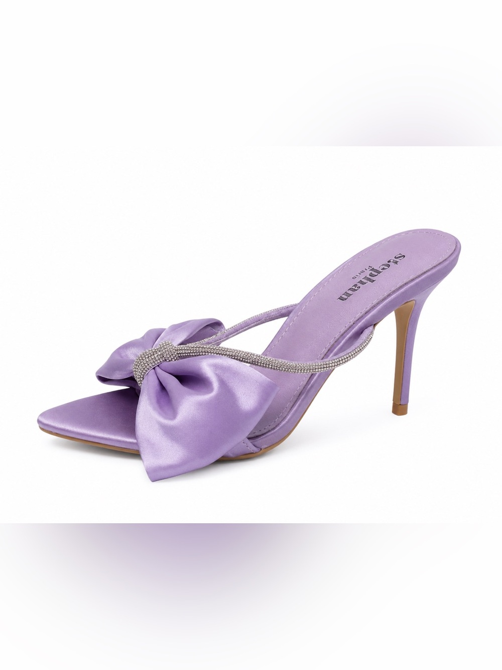 Women's Purple Satin Heels